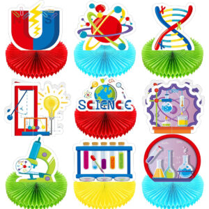 B09ZY27YSG.jpg 9 Pcs Science Lab Honeycomb Centerpieces for Table Decor