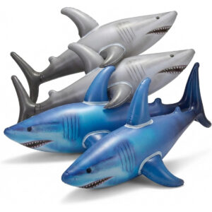B0FMWJP2Q8.jpg Inflatable Shark Party Decorations & Pool Toys - 4 Pack