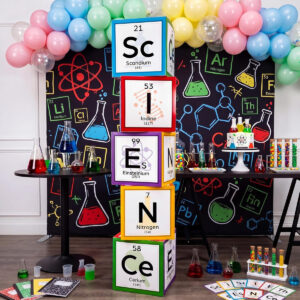 B0GS2RXF5B.jpg 5-Piece Science Party Decoration Set for Classroom & Birthdays