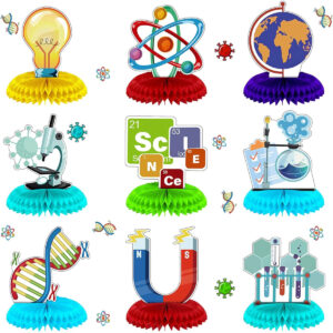 B09V7L3WJF.jpg 9 Pcs Science Party Honeycomb Centerpieces for Table Decor