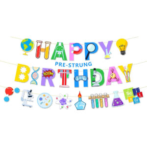 B0DP4JR3QR.jpg Science Party Decorations: Pre-Strung Banner & Balloon Set