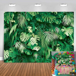 B0BYNMJ86R.jpg 7x5ft Jungle Safari Backdrop for Tropical Birthday Parties