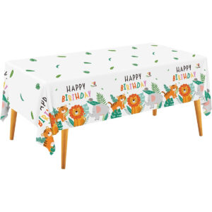 B0BXDVS33Q.jpg Safari Theme Disposable Plastic Tablecloths for Jungle Parties