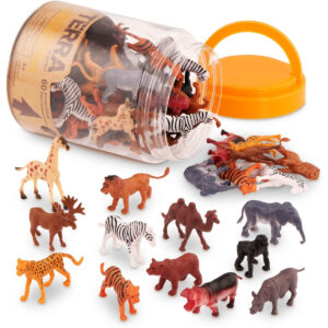 B00TYO5UKI.jpg 60-Piece Safari Animal Figurine Set for Cake Decorations