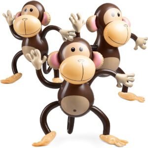 B08TN39NQJ.jpg 3-Pack 27-Inch Inflatable Monkeys for Safari Party Decorations