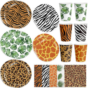 B0DFPL73V4.jpg Jungle Animal Safari Party Supplies Set for 50 Guests