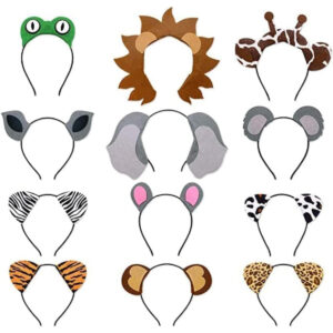 B085ZFH62M.jpg 12pcs Jungle Animal Safari Headbands for Party Photo Props