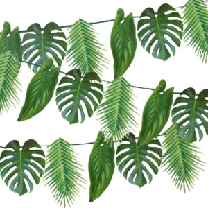 B07M5BGJFV.jpg Tropical Palm Leaf Garland for Safari Party Decorations 8.5 FT
