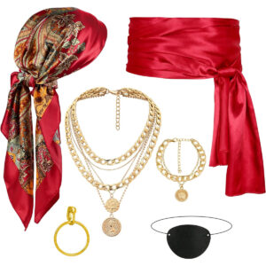 B0D7CGPLVB.jpg Pirate Costume Accessory Set: Hat, Sash, and Head Scarf