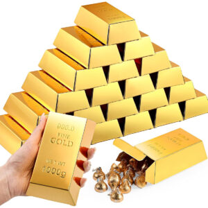 B0C4G9PK7Z.jpg Gold Bar Favor Boxes for Pirate Theme Party Treats (24 Pack)