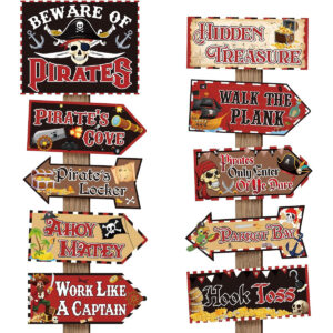 B0DS7BHTQT.jpg Hooqict Pirate Party Directional Signs for Table Decor