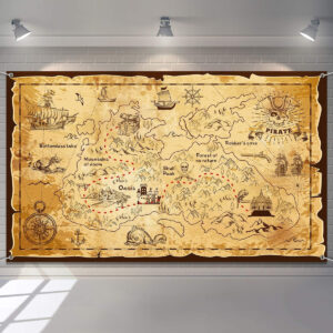 B07ZZ5YDYQ.jpg Pirate Theme Map Backdrop for Birthday Party Decorations