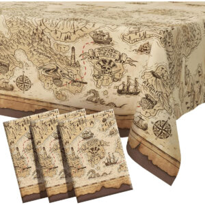 B0DN6Q4DXS.jpg Pirate Tablecloth Set: Disposable Plastic Covers for Party Decor