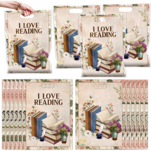 B0F216LD43.jpg 50 Pcs Book Themed Party Favor Goodie Bags with Handles