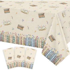 B0G4M2NVF9.jpg Book Themed Party Tablecloths for Baby Showers and Book Clubs