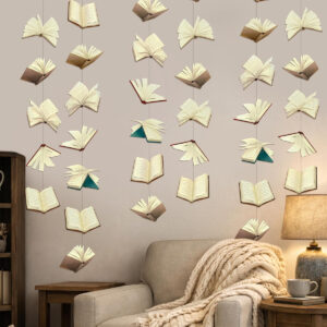 B0GS8LTNHP.jpg Book Themed Party Decorations: Floating Library Garland Set