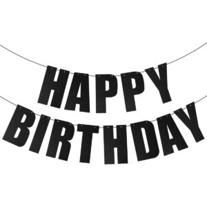 B08NJPLCN8.jpg Black Happy Birthday Banner for Motor Themed Party Decorations
