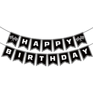 B0CNCTRLRY.jpg Race Car Happy Birthday Banner for Racing Themed Party Decor