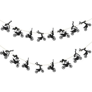 B08HCPRDK3.jpg Motorcycle Theme Birthday Party Banner and Garland Decorations
