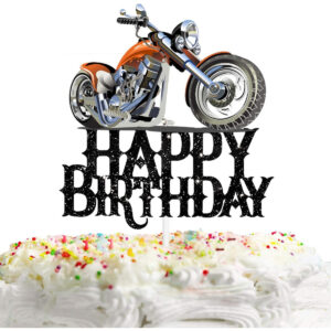 B08PQQV29D.jpg Motorbike Cake Topper for Kids Birthday Party Decorations