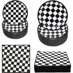 B0C242HW18.jpg Race Car Party Supplies: Disposable Tableware Set for 60 Guests
