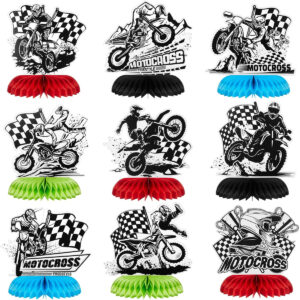 B0D3LT1MR6.jpg Dirt Bike Honeycomb Centerpieces for Racing Birthday Parties