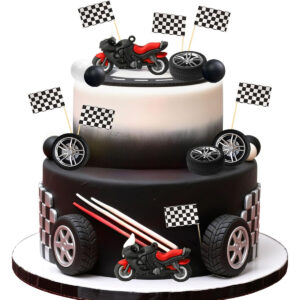 B0FJ7VV25N.jpg Dirt Bike Cake Topper for Motorcycle Themed Birthday Parties