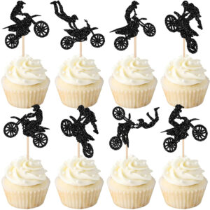 B0BQ7SD4F3.jpg 24-Piece Motorcycle Cupcake Toppers for Motocross Party Decor