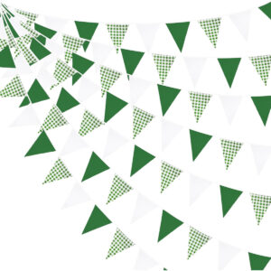 B0CHP1YC9Q.jpg Green Buffalo Plaid Pennant Banner for Golf Party Decorations