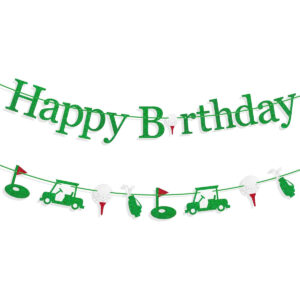 B0D8HVBMH3.jpg Golf Happy Birthday Banner: Pre-Strung Sports Party Decor