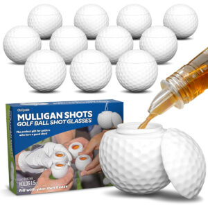 B0F3BGSJSP.jpg GoSports Mulligan Shots Golf Ball Shot Glasses - 12 Pack