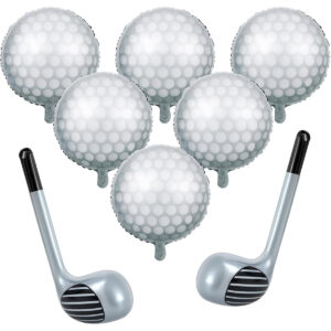 B0D252SQ3L.jpg Golf Party Decorations: 8-Piece Balloon and Inflatable Club Set