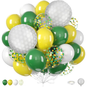 B0G4D1X6FQ.jpg Golf Party Decorations: Green & Yellow Balloon Arch Kit