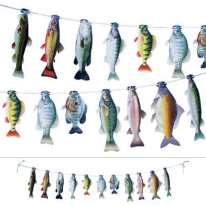 B08HZFB6N7.jpg Havercamp String of Fish Banner for Fishing Themed Parties