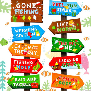 B08Y5N26NP.jpg Fishing Party Directional Signs for Birthday Table Decor