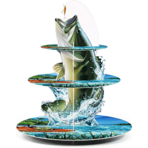 B0F8HBNDF8.jpg 3-Tier Fishing Themed Cupcake Stand for Birthday Parties
