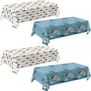B0GJZ4HKZK.jpg QIYANPAX 4 Pack Fishing Tablecloths for Birthday Party Decor