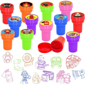 B0DZD2HCMM.jpg 24 Pcs Fire Truck Stampers for Firefighter Birthday Favors