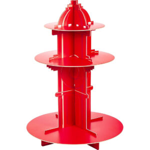 B0BHVM2717.jpg 3-Tier Fire Hydrant Cupcake Stand for Firefighter Parties