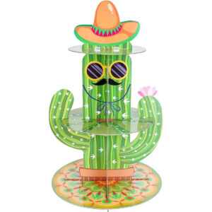 B0DQ5DNKZQ.jpg 3-Tier Cactus Cupcake Stand for Mexican Fiesta Party Decor