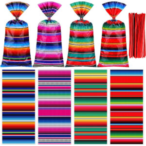 B0CHS1241J.jpg 100 Pcs Mexican Fiesta Cellophane Treat Bags for Party Favors