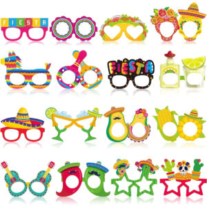 B0BNPCM1R5.jpg Mexican Fiesta Party Photo Booth Props - 32 Piece Set