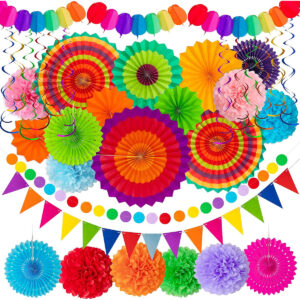 B01FS7W9MQ.jpg 35-Piece Fiesta Party Decoration Set for Backdrops and Events