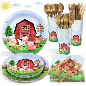 B0B8MFWFP6.jpg Farm Birthday Party Decorations Set for 25 Guests
