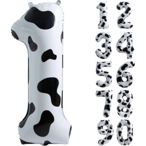 B0C5V4BVVG.jpg Cow Print Number Balloon Set for Farm Theme 1st Birthday Party