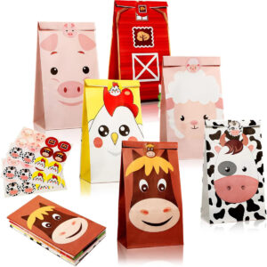 B09JSNS6VK.jpg 30 Pack Farm Animal Party Favor Bags for Kids Birthday Parties