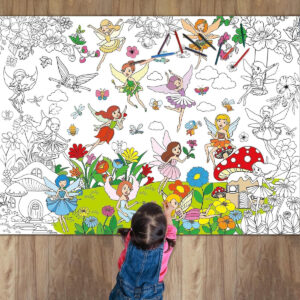 B0CWGN5RFK.jpg Giant Fairy Garden Coloring Poster for Kids Party Activities