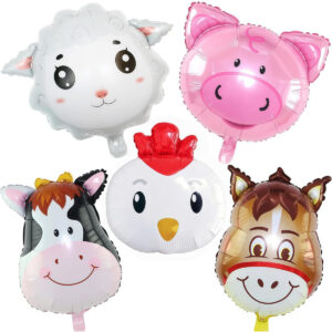 B0CRPDF3DW.jpg 5-Piece Farm Animal Foil Balloon Set for Birthday Party Decor