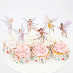 B0CCMHR41Z.jpg 24-Piece Fairy Cupcake Toppers for Birthday Party Decorations