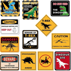 B09C61B59H.jpg 12-Piece Dinosaur Birthday Party Table Decorations Set